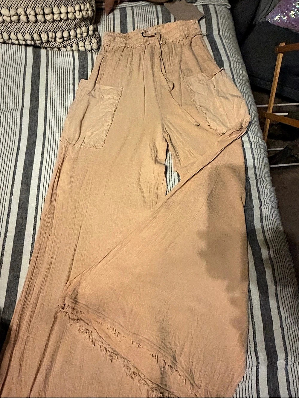 Wide Leg Pants in Cream